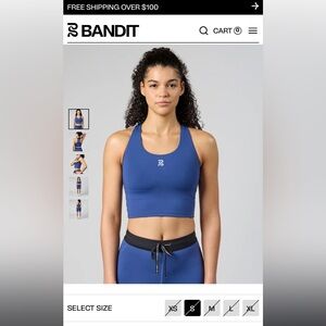 Bandit running stamina crop in space blue